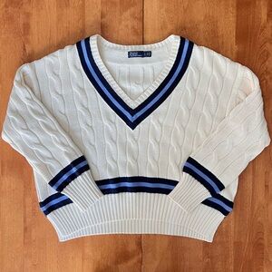 Polo Ralph Lauren Cable-Knit Cotton Cricket Sweater